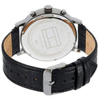 Tommy Hilfiger Evan 1710395 44mm Men's Chronograph Watch – Black & Black Genuine Leather Strap