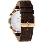 Tommy Hilfiger Baker 1710453 44mm Men's Multi-Function Watch – Blue & Brown Genuine Leather Strap