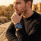 Tommy Hilfiger Jax 1710655 46mm Men's Multi-Function Watch – Navy Blue & Blue Genuine Leather Strap