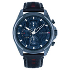 Tommy Hilfiger Jax 1710655 46mm Men's Multi-Function Watch – Navy Blue & Blue Genuine Leather Strap