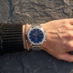 Tommy Hilfiger Jax 1710656 46mm Men's Multi-Function Watch – Navy Blue & Silver Stainless Steel Bracelet