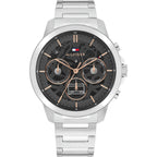 Tommy Hilfiger Henry 1710683 44mm Men's Multi-Function Watch – Grey Skeleton & Silver Stainless Steel Bracelet