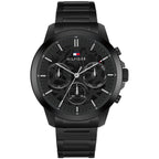 Tommy Hilfiger Henry 1710685 44mm Men's Multi-Function Watch – Black Skeleton & Black Stainless Steel Bracelet