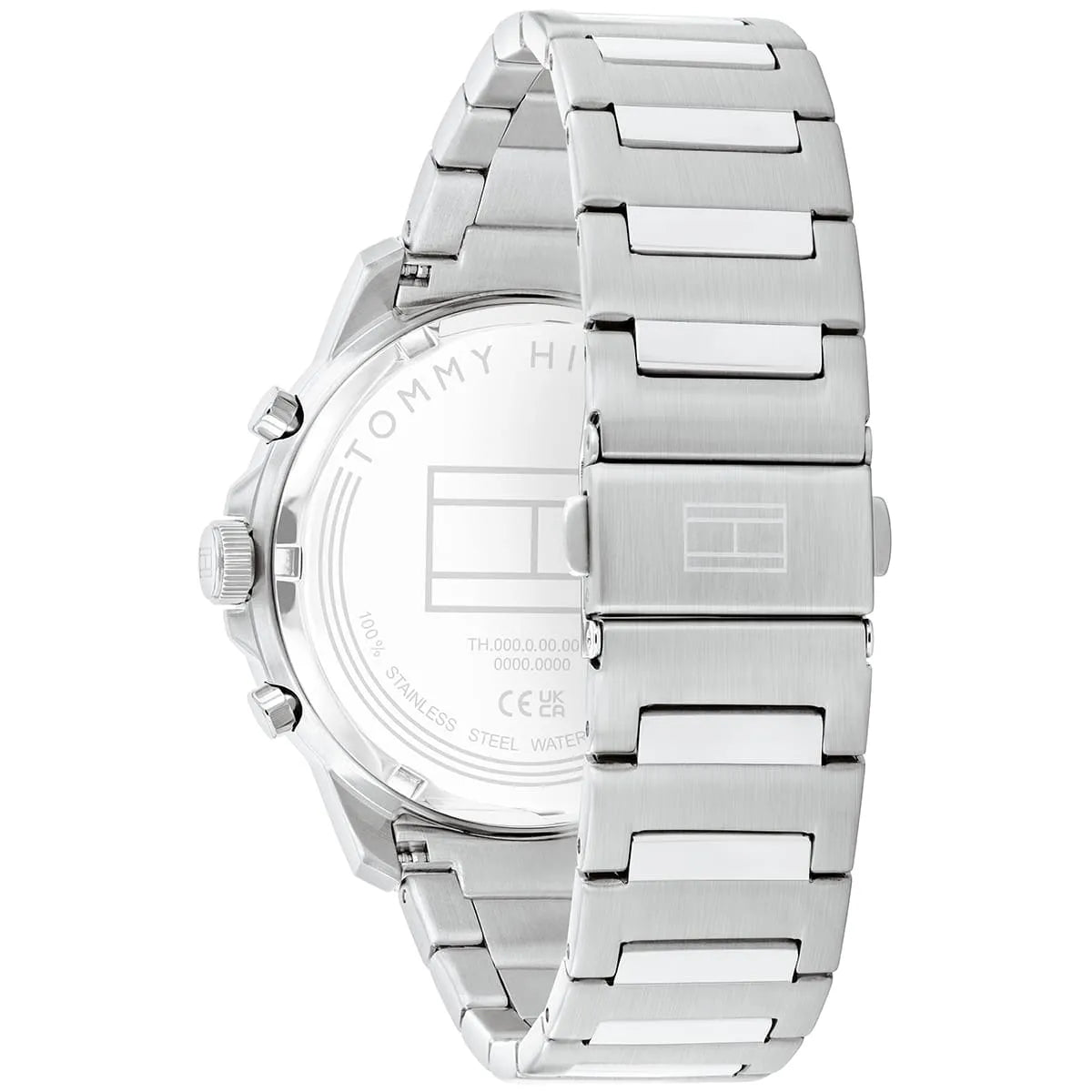 Tommy Hilfiger Henry 1710686 44mm Men's Multi-Function Watch – Green Skeleton & Silver Stainless Steel Bracelet