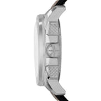 Fossil Modern Machine ME3083 50mm Men’s Automatic Watch – White Dial & Brown Genuine Leather Strap