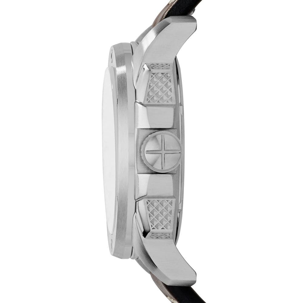 Fossil Modern Machine ME3083 50mm Men’s Automatic Watch – White Dial & Brown Genuine Leather Strap