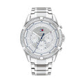 Tommy Hilfiger Kenzie 1782557 38mm Women's Multi-Function Watch – Silver Sunray & Silver Stainless Steel Bracelet