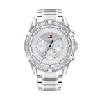 Tommy Hilfiger Kenzie 1782557 38mm Women's Multi-Function Watch – Silver Sunray & Silver Stainless Steel Bracelet