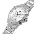 Tommy Hilfiger Kenzie 1782557 38mm Women's Multi-Function Watch – Silver Sunray & Silver Stainless Steel Bracelet