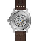 Fossil Modern Machine ME3083 50mm Men’s Automatic Watch – White Dial & Brown Genuine Leather Strap