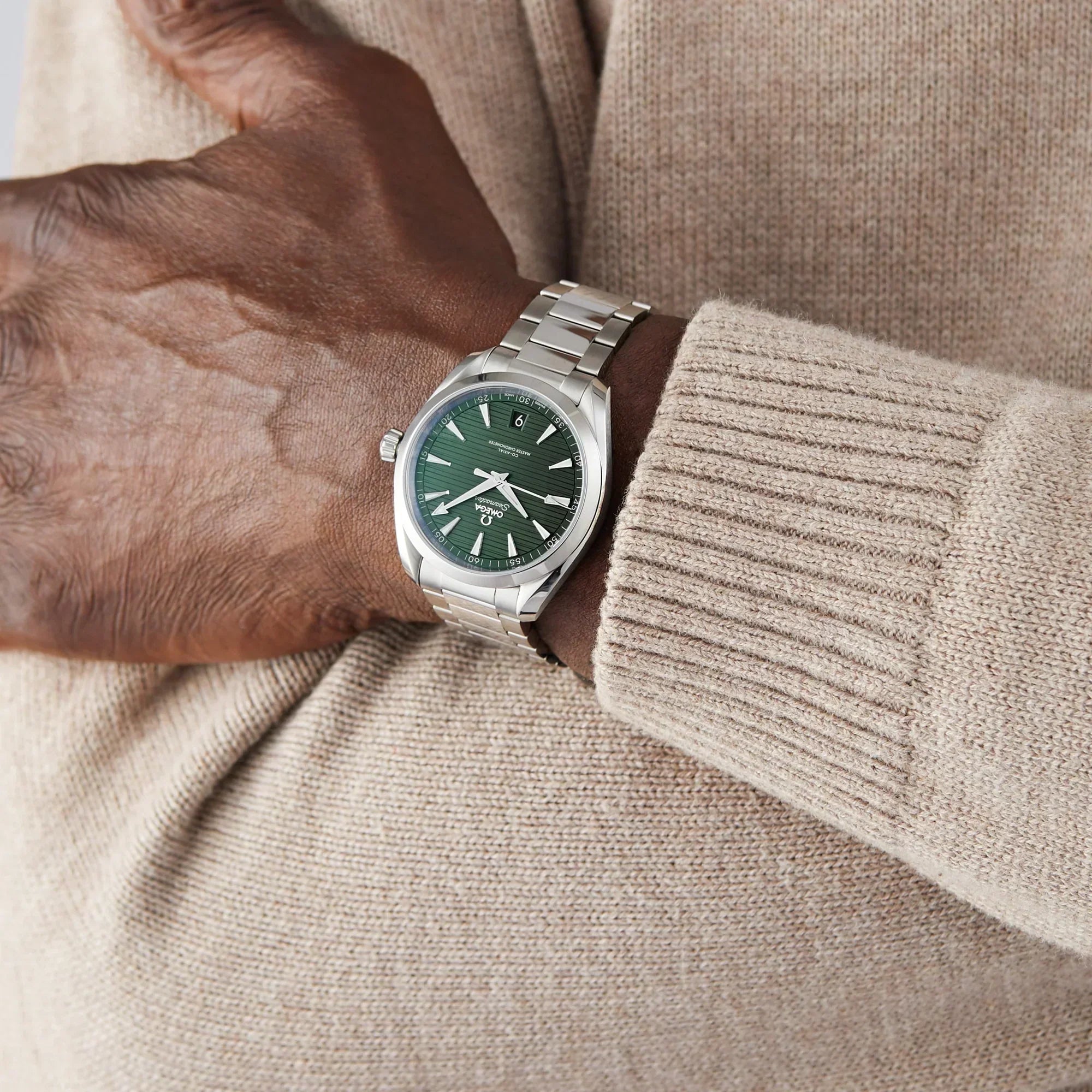 Omega Seamaster Aqua Terra 150M Master Quality Watch – Green Dial & Stainless Steel Bracelet