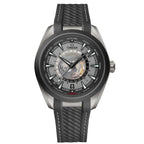 Omega Seamaster Aqua Terra Worldtimer 43mm Master Quality Watch – Black Dial & Black Rubber Strap