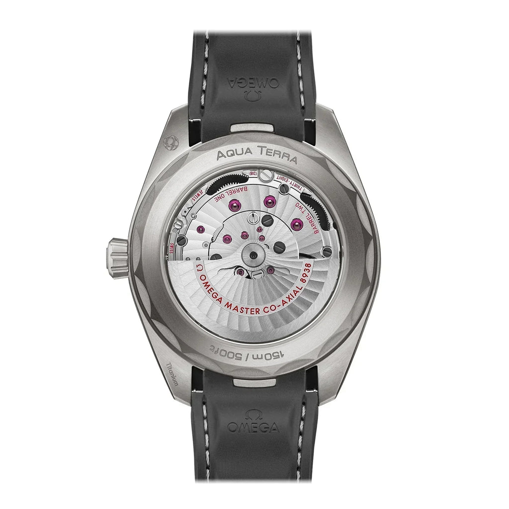 Omega Seamaster Aqua Terra Worldtimer 43mm Master Quality Watch – Black Dial & Black Rubber Strap