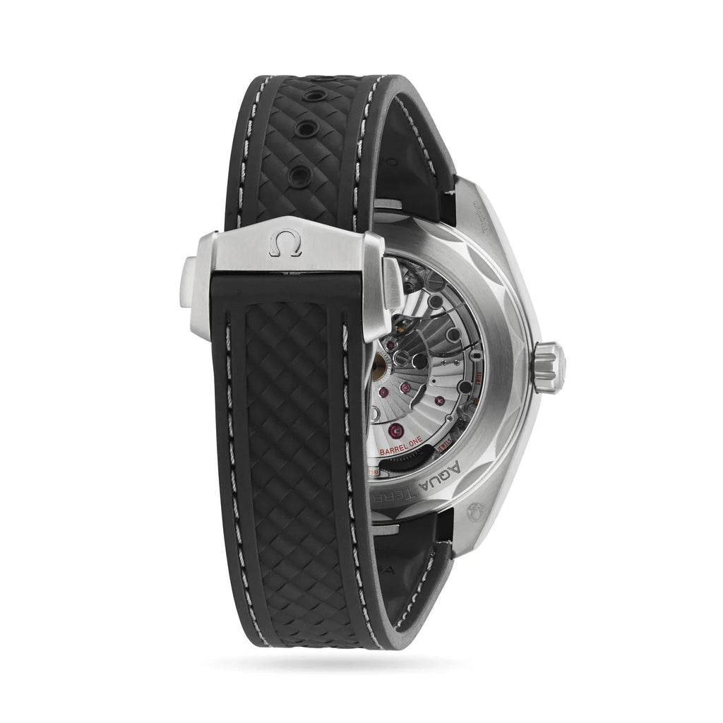 Omega Seamaster Aqua Terra Worldtimer 43mm Master Quality Watch – Black Dial & Black Rubber Strap