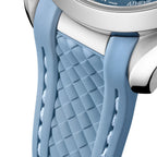 Omega Seamaster Aqua Terra Worldtimer 43mm Master Quality Watch – Summer Blue Dial & Light Blue Rubber Strap