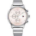 Tommy Hilfiger Blake 1781904 38mm Women's Multi-Function Watch – Pink Sunray & Silver Stainless Steel Bracelet