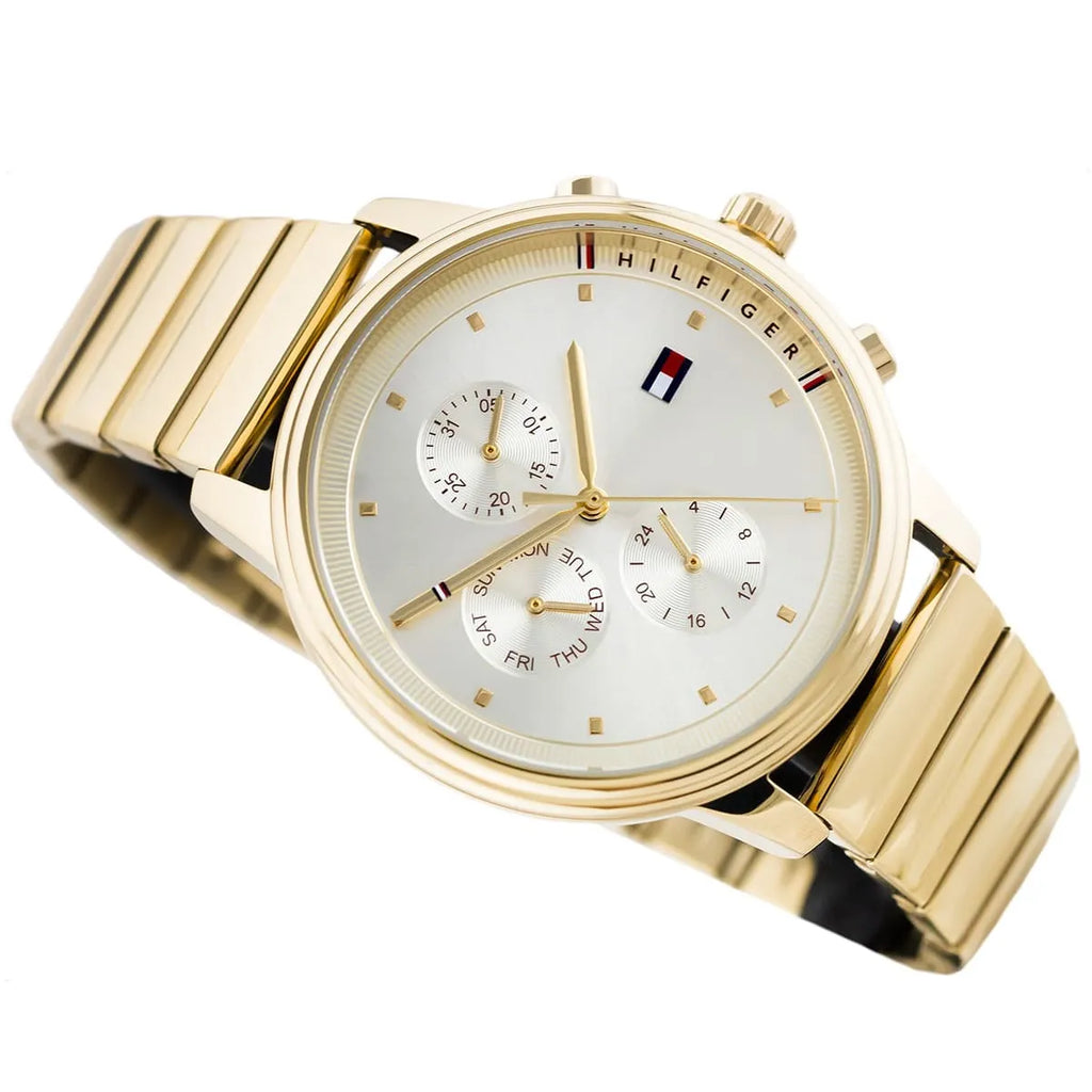 Tommy Hilfiger Blake 1781905 38mm Women's Multi-Function Watch – Gold Sunray & Gold Stainless Steel Bracelet