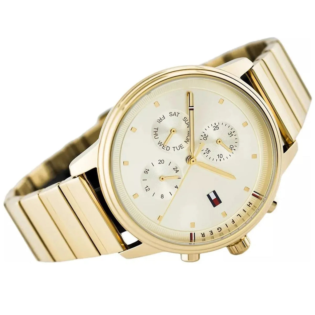 Tommy Hilfiger Blake 1781905 38mm Women's Multi-Function Watch – Gold Sunray & Gold Stainless Steel Bracelet