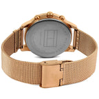 Tommy Hilfiger Signature 1781907 38mm Women's Multi-Function Watch – Rose Gold Sunray & Rose Gold Stainless Steel Mesh Bracelet