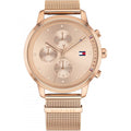 Tommy Hilfiger Signature 1781907 38mm Women's Multi-Function Watch – Rose Gold Sunray & Rose Gold Stainless Steel Mesh Bracelet
