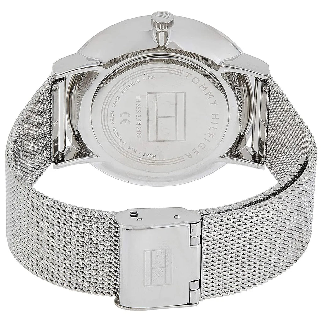 Tommy Hilfiger Jenna 1781942 40mm Women's Multi-Function Watch – White & Silver Stainless Steel Mesh Bracelet