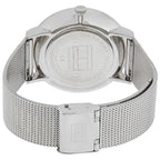 Tommy Hilfiger Jenna 1781942 40mm Women's Multi-Function Watch – White & Silver Stainless Steel Mesh Bracelet