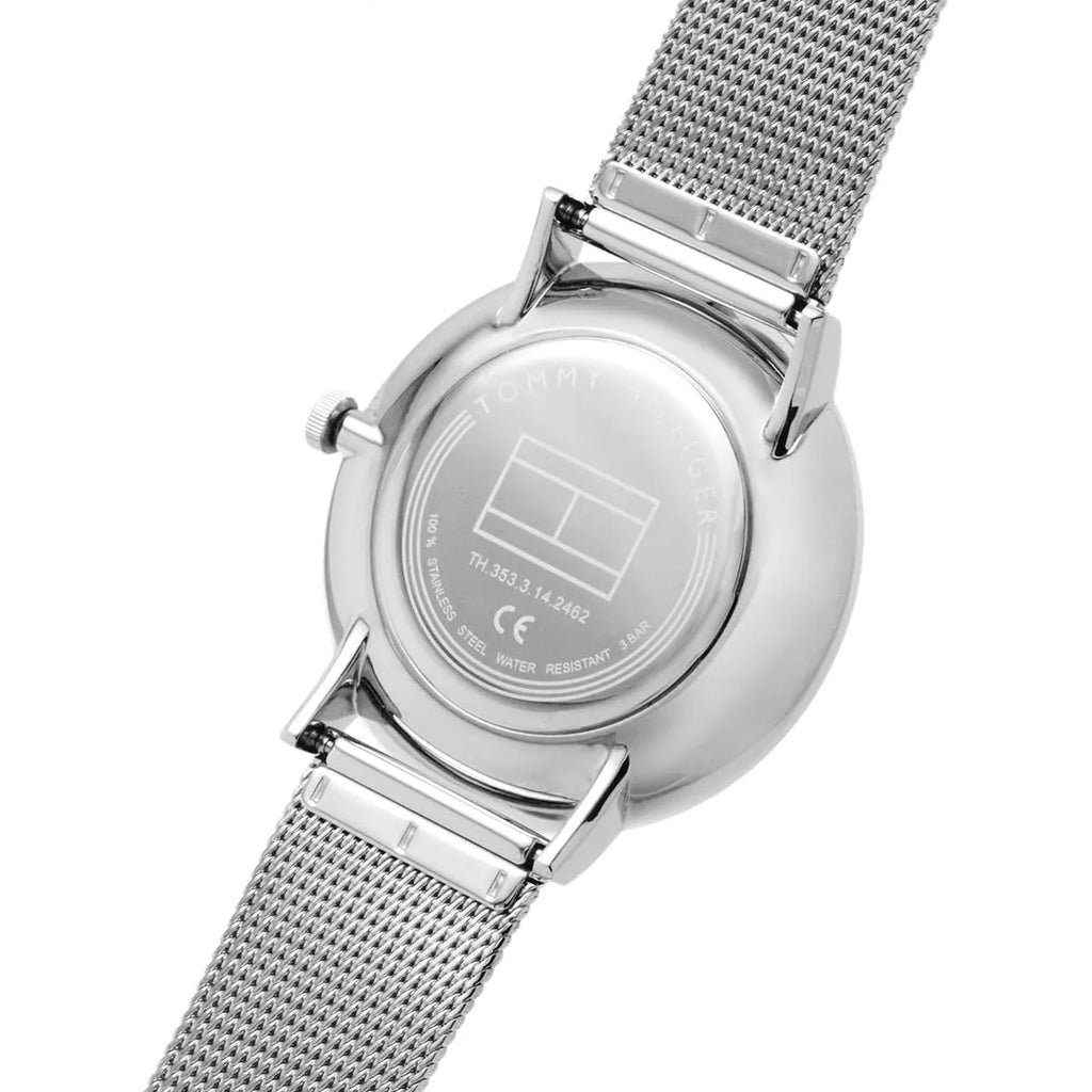 Tommy Hilfiger Jenna 1781942 40mm Women's Multi-Function Watch – White & Silver Stainless Steel Mesh Bracelet