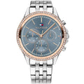 Tommy Hilfiger Ari 1781976 38mm Women's Multi-Function Watch – Slate Blue & Silver Stainless Steel Bracelet