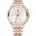 Tommy Hilfiger Ari 1781978 38mm Women's Multi-Function Watch – Off-White Sunray & Rose Gold Stainless Steel Bracelet