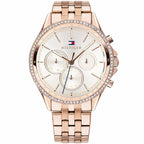 Tommy Hilfiger Ari 1781978 38mm Women's Multi-Function Watch – Off-White Sunray & Rose Gold Stainless Steel Bracelet