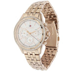 Tommy Hilfiger Ari 1781978 38mm Women's Multi-Function Watch – Off-White Sunray & Rose Gold Stainless Steel Bracelet