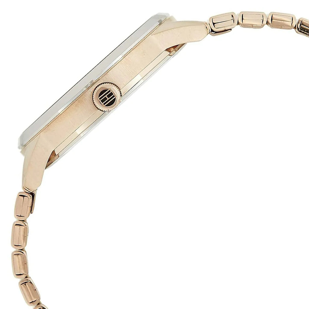 Tommy Hilfiger Brooke 1782021 38mm Women's Multi-Function Watch – Silver Sunray & Rose Gold Stainless Steel Bracelet