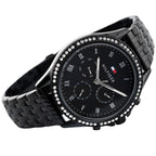 Tommy Hilfiger Ari 1782144 38mm Women's Multi-Function Watch – Black & Black Stainless Steel Bracelet
