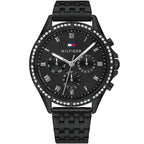 Tommy Hilfiger Ari 1782144 38mm Women's Multi-Function Watch – Black & Black Stainless Steel Bracelet