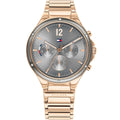 Tommy Hilfiger Eve 1782277 38mm Women's Multi-Function Watch – Grey Sunray & Gold Stainless Steel Bracelet