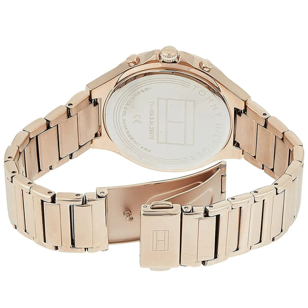 Tommy Hilfiger Eve 1782277 38mm Women's Multi-Function Watch – Grey Sunray & Gold Stainless Steel Bracelet