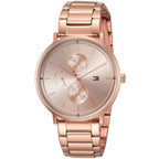 Tommy Hilfiger Jenna 1782296 40mm Women's Multi-Function Watch – Rose Gold Sunray & Rose Gold Stainless Steel Bracelet