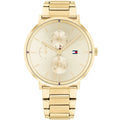 Tommy Hilfiger Jenna 1782297 40mm Women's Multi-Function Watch – Gold Sunray & Gold Stainless Steel Bracelet