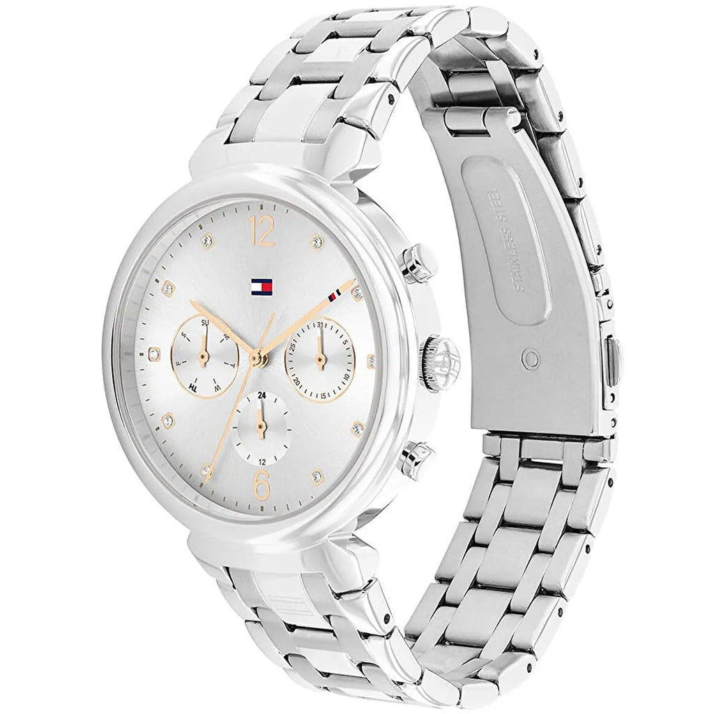 Tommy Hilfiger Ivy 1782346 38mm Women's Multi-Function Watch – Grey Sunray & Silver Stainless Steel Bracelet