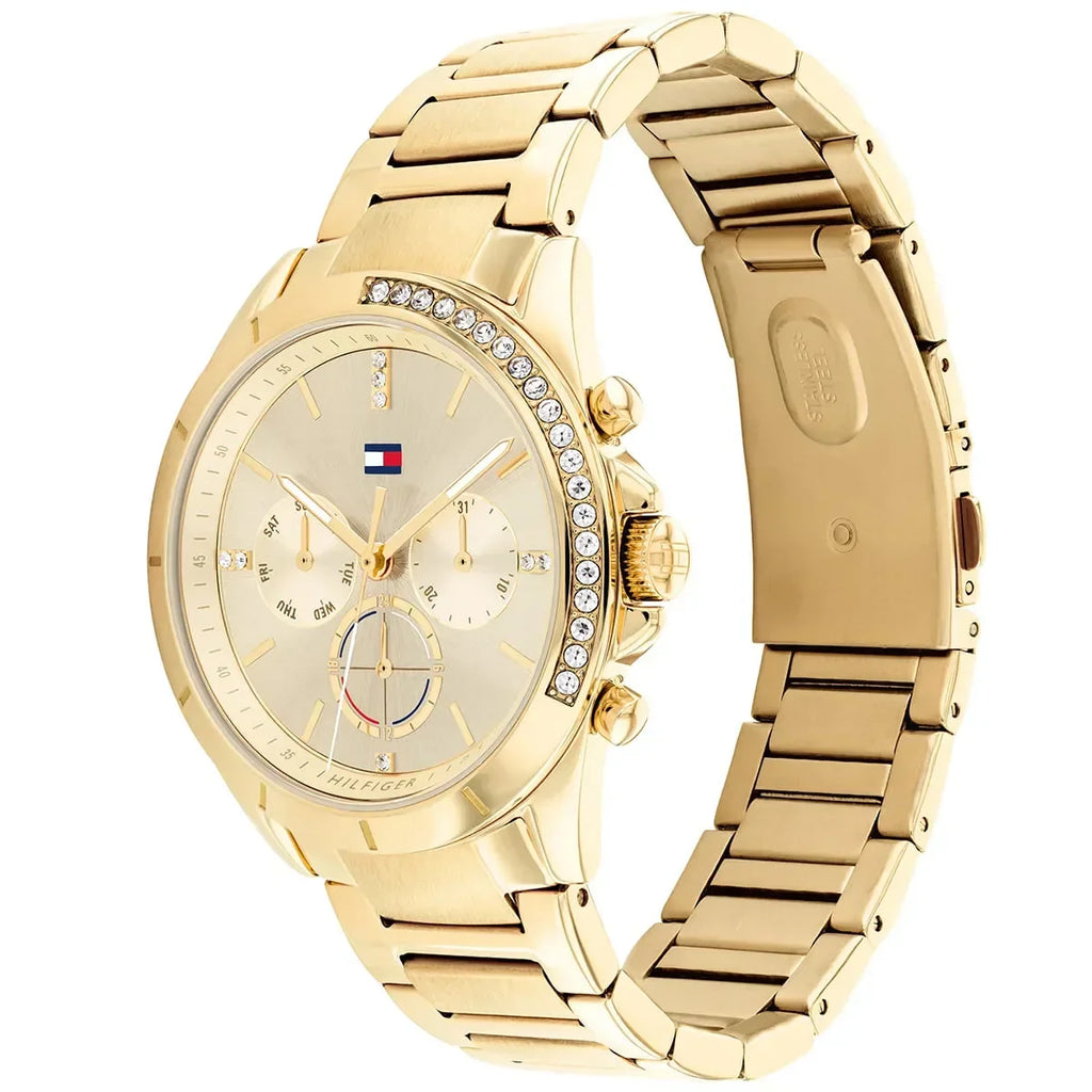 Tommy Hilfiger Signature 1782385 38mm Women's Multi-Function Watch – Gold & Gold Stainless Steel Bracelet