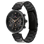 Tommy Hilfiger Lars 1782390 38mm Women's Multi-Function Watch – Black & Black Stainless Steel Bracelet