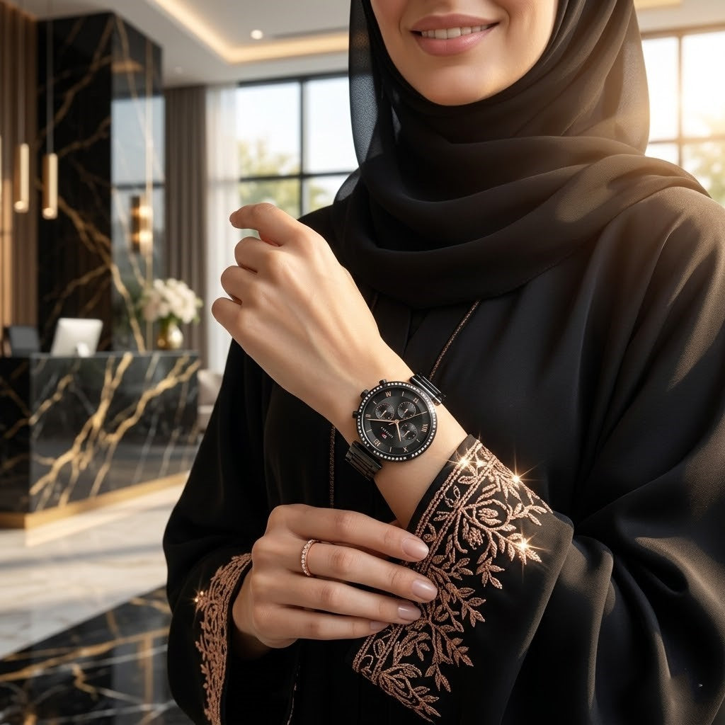 Tommy Hilfiger Lars 1782390 38mm Women's Multi-Function Watch – Black & Black Stainless Steel Bracelet