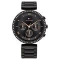 Tommy Hilfiger Lars 1782390 38mm Women's Multi-Function Watch – Black & Black Stainless Steel Bracelet