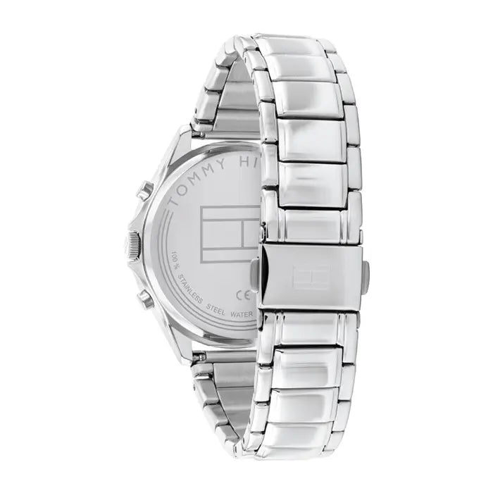 Tommy Hilfiger Leah 1782414 38mm Women's Multi-Function Watch – Pink Sunray & Silver Stainless Steel Bracelet
