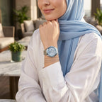 Tommy Hilfiger Kenzie 1782554 38mm Women's Multi-Function Watch – Light Blue Sunray & Silver Stainless Steel Bracelet