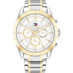 Tommy Hilfiger Kenzie 1782555 38mm Women's Multi-Function Watch – Silver Sunray & Two-Tone Stainless Steel Bracelet