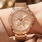 Tommy Hilfiger Kenzie 1782558 38mm Women's Multi-Function Watch – Rose Gold Sunray & Rose Gold Stainless Steel Bracelet