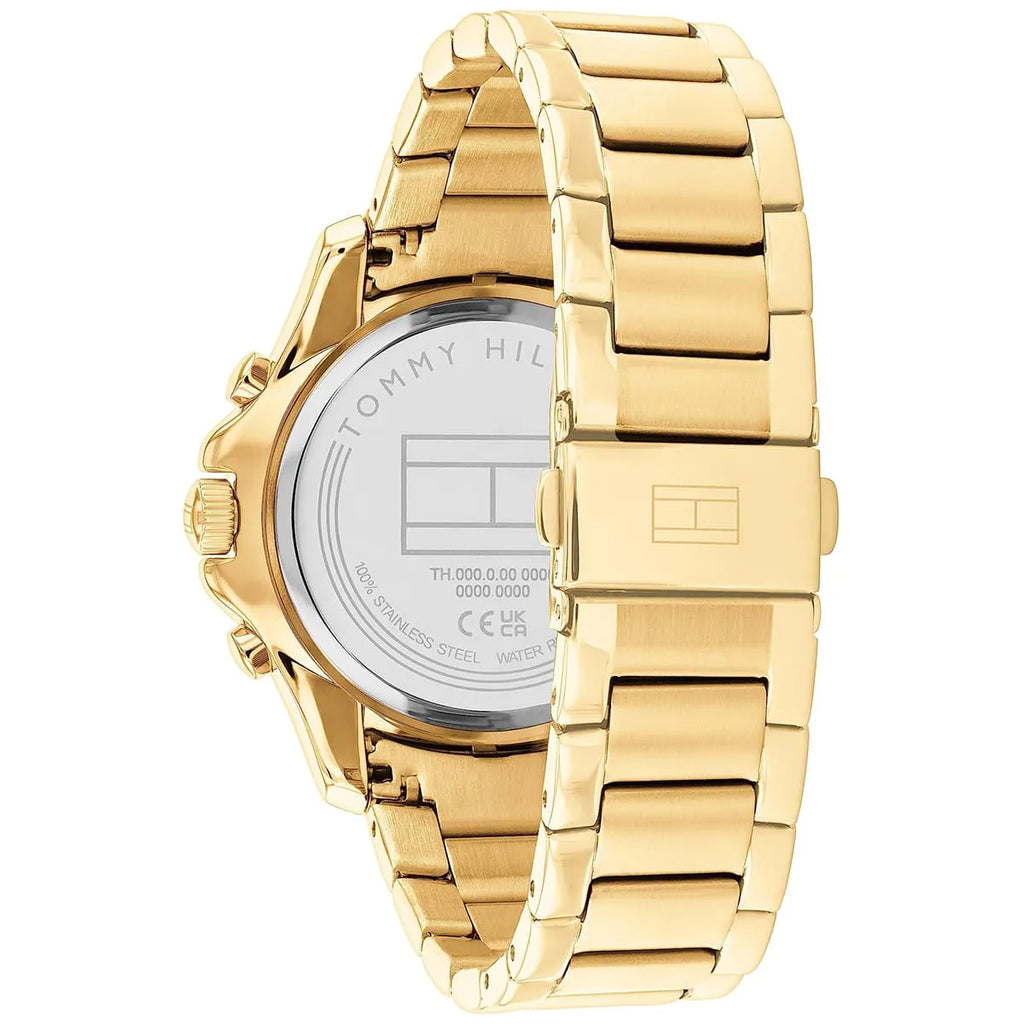 Tommy Hilfiger Brooklyn 1782570 40mm Women's Multi-Function Watch – Black Sunray & Gold Stainless Steel Bracelet