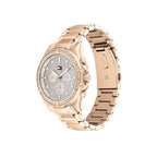 Tommy Hilfiger Brooklyn 1782572 40mm Women's Multi-Function Watch – Silver Sunray & Rose Gold Stainless Steel Bracelet