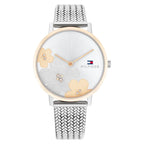 Tommy Hilfiger Slim 1782604 34mm Women's Quartz Watch – Silver Sunray & Silver Stainless Steel Mesh Bracelet
